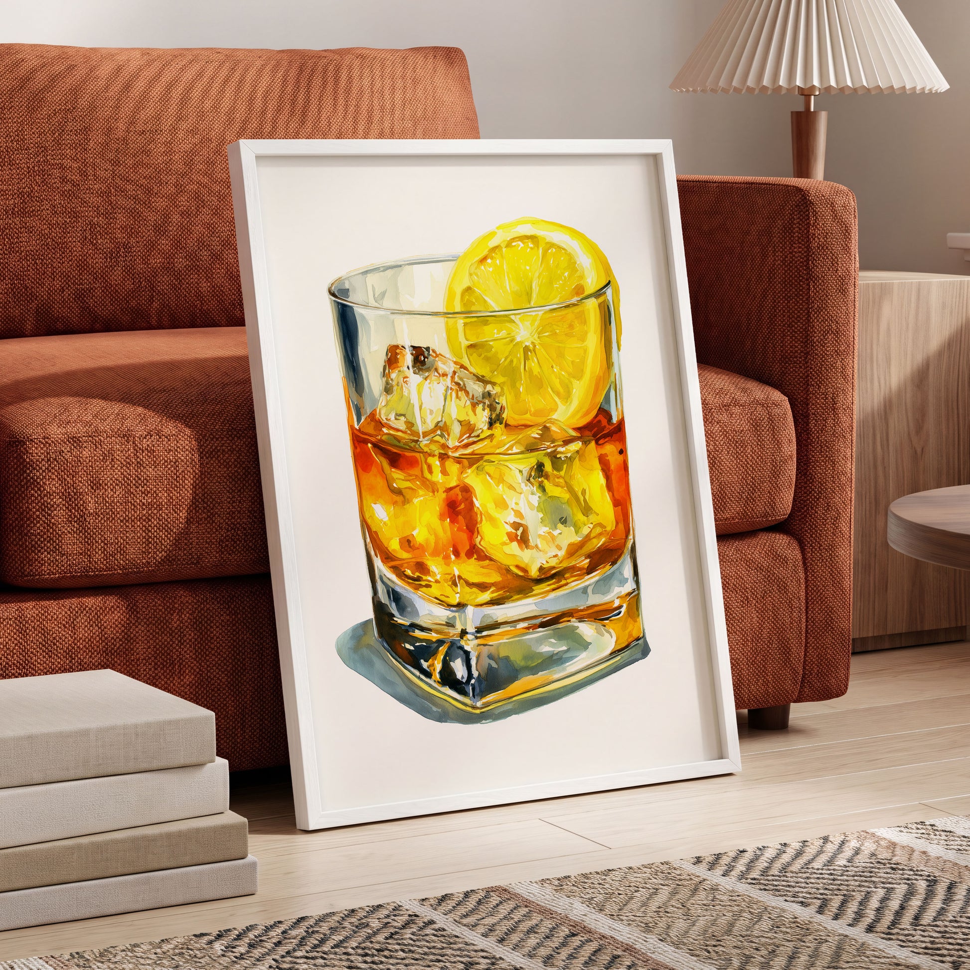 Zest in Amber – wall art displayed in a styled interior, gallery view 6