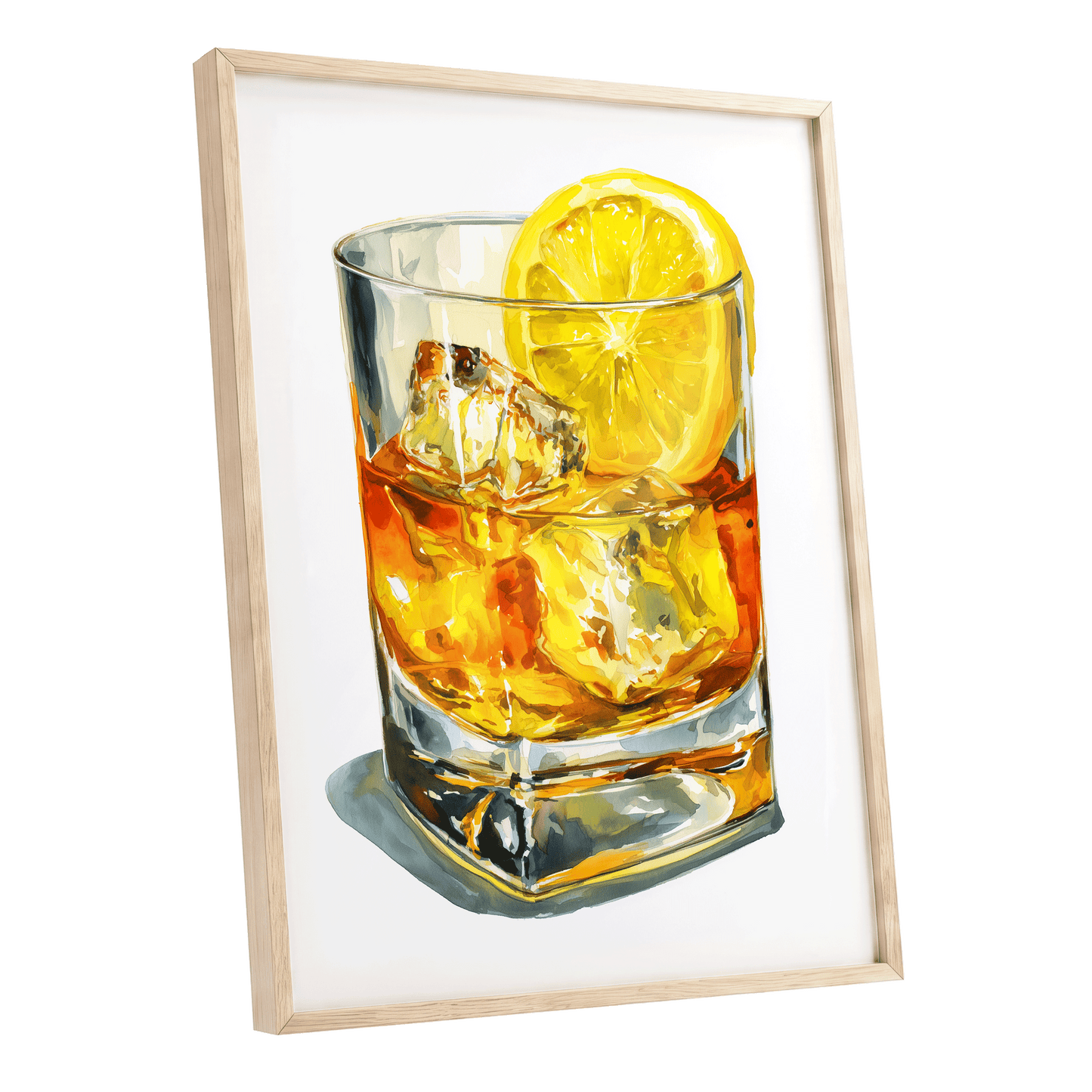 Zest in Amber – oak framed poster option