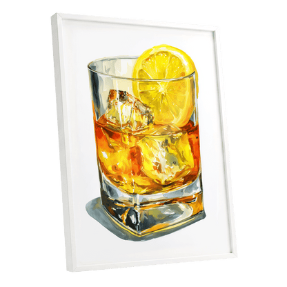 Zest in Amber – white framed poster option